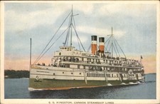 Canadian Steamship Lines SS Kingston c1940s Vintage Postcard