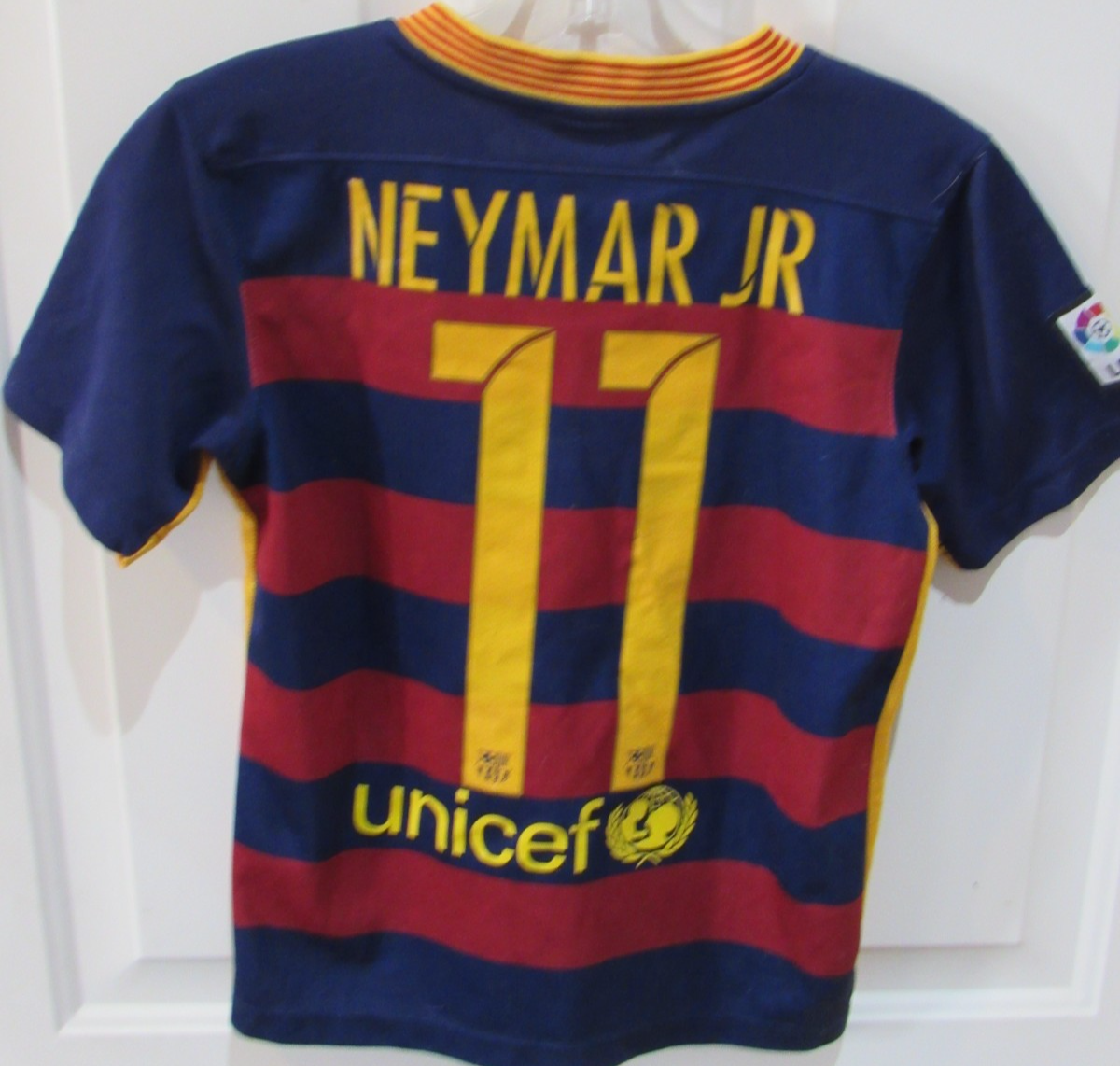 Neymar Jr # 11 FC Barcelona Futbol Home Soccer Jersey Youth Medium