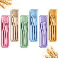 Travel Utensils Set 6 Sets with Case Camping Picnic