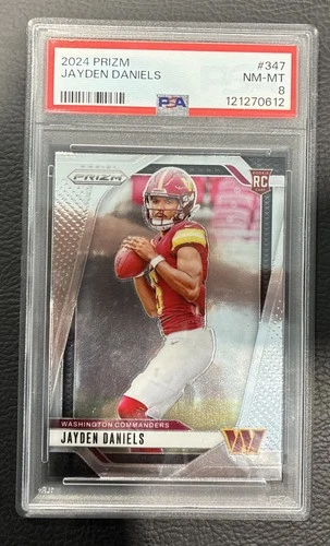 2024 Prizm Jayden Daniels #347 PSA 8
