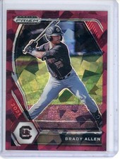 2021 Panini Prizm Draft Picks Brady Allen PDP149 Burgundy Cracked Ice 16/23