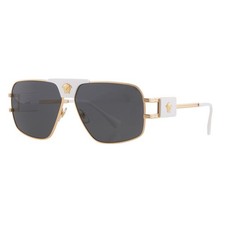 Versace Pillow Man Sunglasses 0VE2251 147187 63mm Gold - Dark Grey Lens - NEW