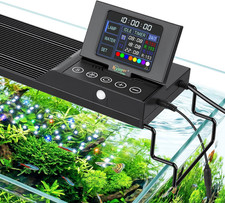 30W Smart Aquarium LED Light with Water Monitor for 24-30 Inch Tanks Auto Lift