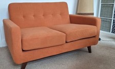 Daals Clarence 2 Seater Sofa Pale Orange Mid Century Style 60s Modernist Retro