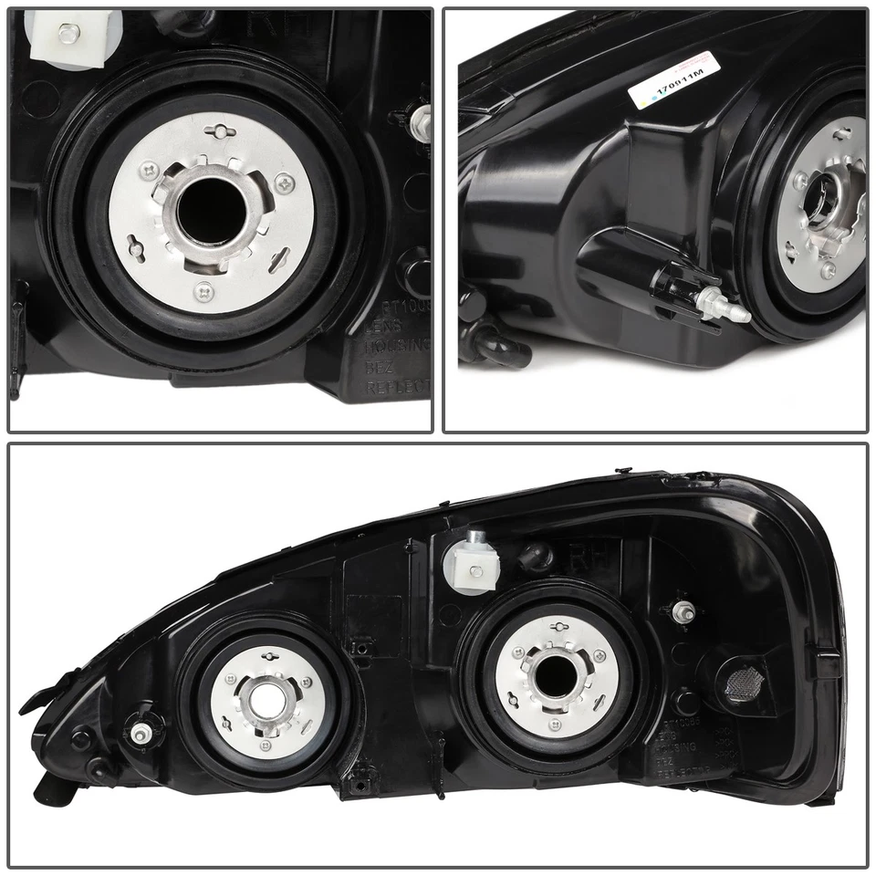 FOR 04-08 PONTIAC GRAND PRIX CHROME HOUSING AMBER CORNER HEADLIGHT HEAD LAMPS - Image 4 of 4