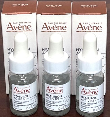 3x AVENE HYALURON ACTIV B3 CONCENTRATED PLUMPING SERUM 0.3oz 10ml NIB Exp 9/26