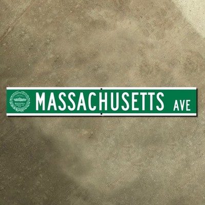 Boston Massachusetts Avenue MIT Harvard road sign street blade ONE SIDED 40x6