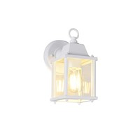 AußEnwandlampe Laterne HaustüRlampe Alu Weiß Gartenleuchte Fassadenlampe 22,5 Cm