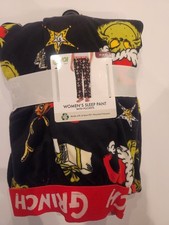The Grinch Pattern Women's Sleep Pants Size S 4-6 With Pockets