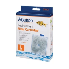 Aqueon Aquarium Replacement Filter Cartridges Large 3-Pack - Clear Water