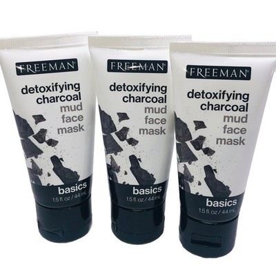 3 Freeman Detoxifying Charcoal Mud Face Mask Free Man
