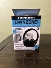 Sharper Image 30603 OWN ZONE Black Wireless TV Headphones