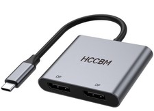 USB C To Dual DisplayPort Adapter Splitter 8K Monitor Hub Dongle Type C DP