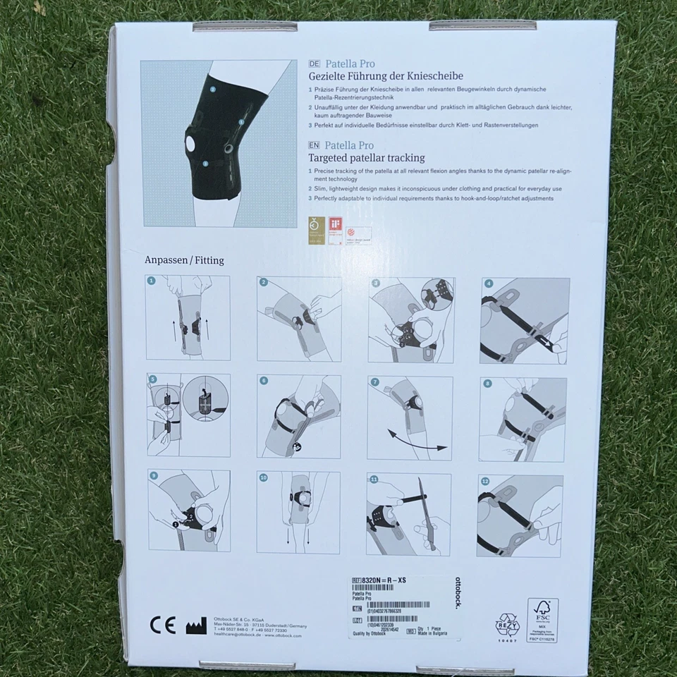 Ottobock 8320N Patella Pro Knieorthese Größe XS Schwarz - Bild 3 von 4