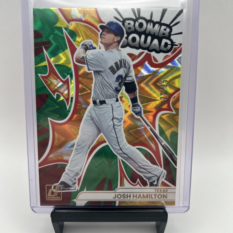 2026 Donruss Baseball #8 Josh Hamilton Bomb Squad Green Xplosion #’d 21/25