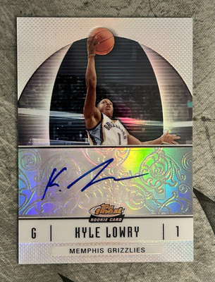 Topps 2006-07 Finest Kyle Lowry Rookie Refractor Autographs #58 Grizzlies