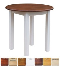 Table ronde en pin table à