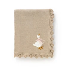 Cotton Baby Blanket Heritage Receiving Cuddle Stroller Crib Blanket with Cute...