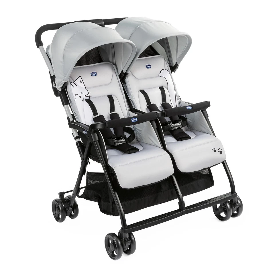Chicco OHlalà Twin Geschwisterwagen von Geburt bis 15 kg, Kinderwagen für Zwilli - Bild 1 von 3
