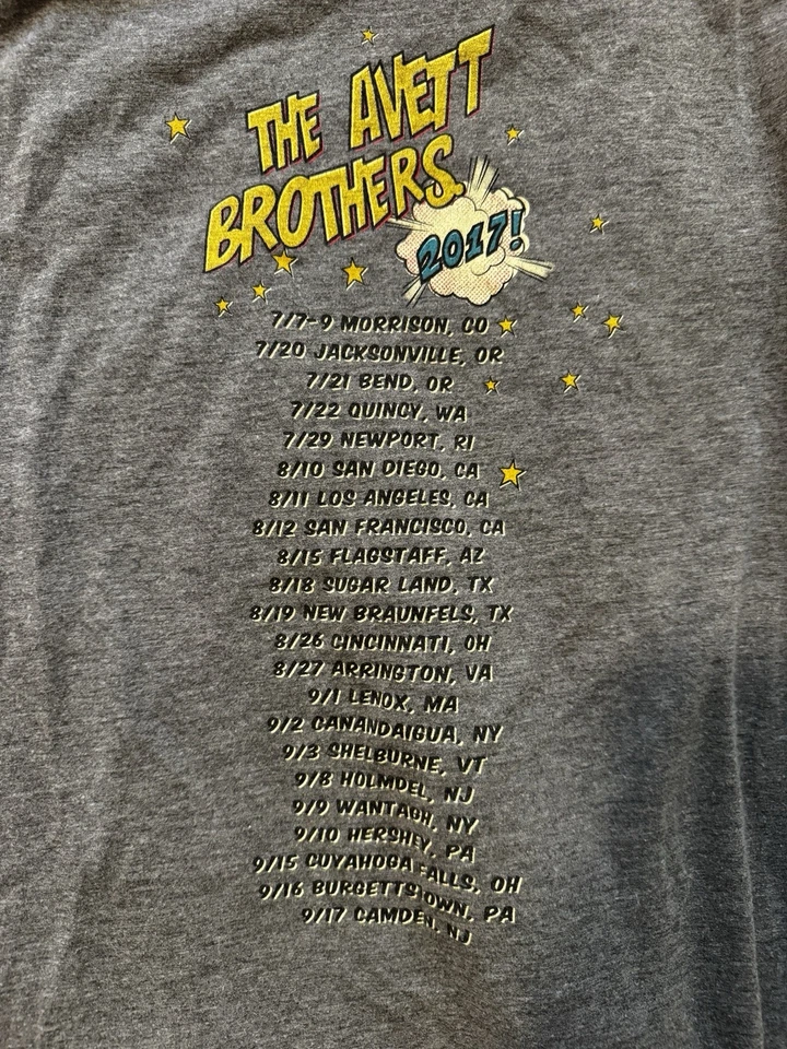 Camiseta banda The Avett Brothers 2017 Tour Raglan (2XL) - Imagem 3 de 4