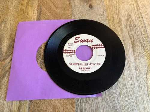 Beatles Swan Records 45 German Sie Liebt Dich 1964 Thick Red Print High Grade