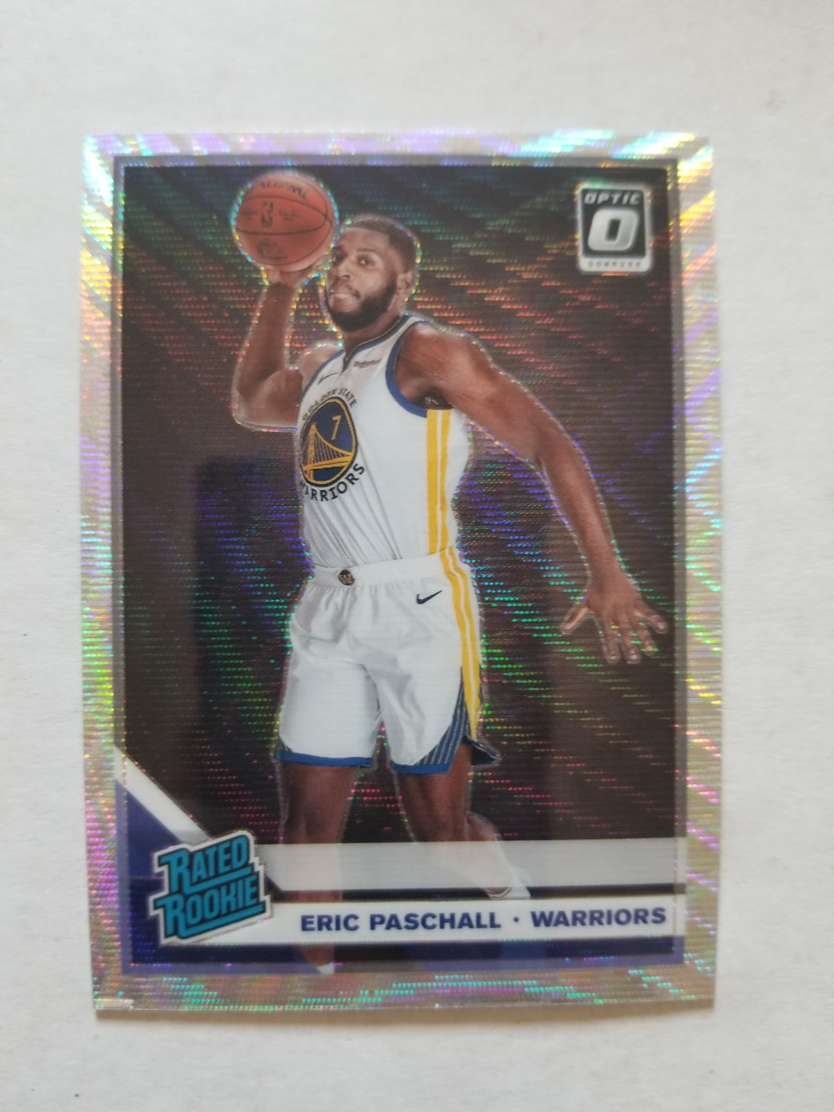 Eric Paschall 2019-20 Optic Fanatics Silver Wave Prizm Holo SP Rookie #199