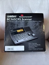 Uniden BC365CRS 500 Channel Analog Police Clock Radio Scanner Brand New