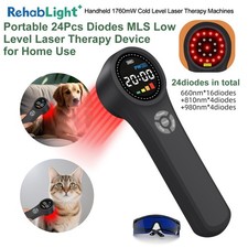 1760mW Red Light Laser Therapy Device for Cats Dogs Wound Healing  Injury Pain