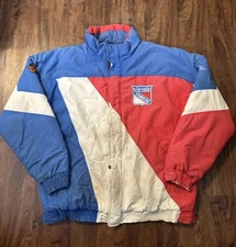 Vintage 90s NHL Apex One New York Rangers Full Zip Jacket Size LARGE READ