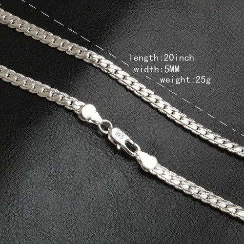 Fashion 5mm Silver Necklace Chain 20 