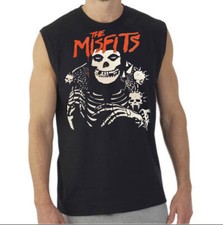 MISFITS HORROR SKELETON PUNK ROCK BAND BLACK MUSCLE SHIRT