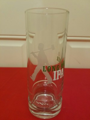 Red Hook Long Hammer IPA Beer Glass 14 Oz. Embossed Base Border 7 1/4'' Tall