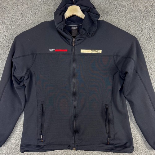 Adidas Hoodie Mens XL Black Stockhorn Terrex Fleece Outdoor Hiking Gym Training