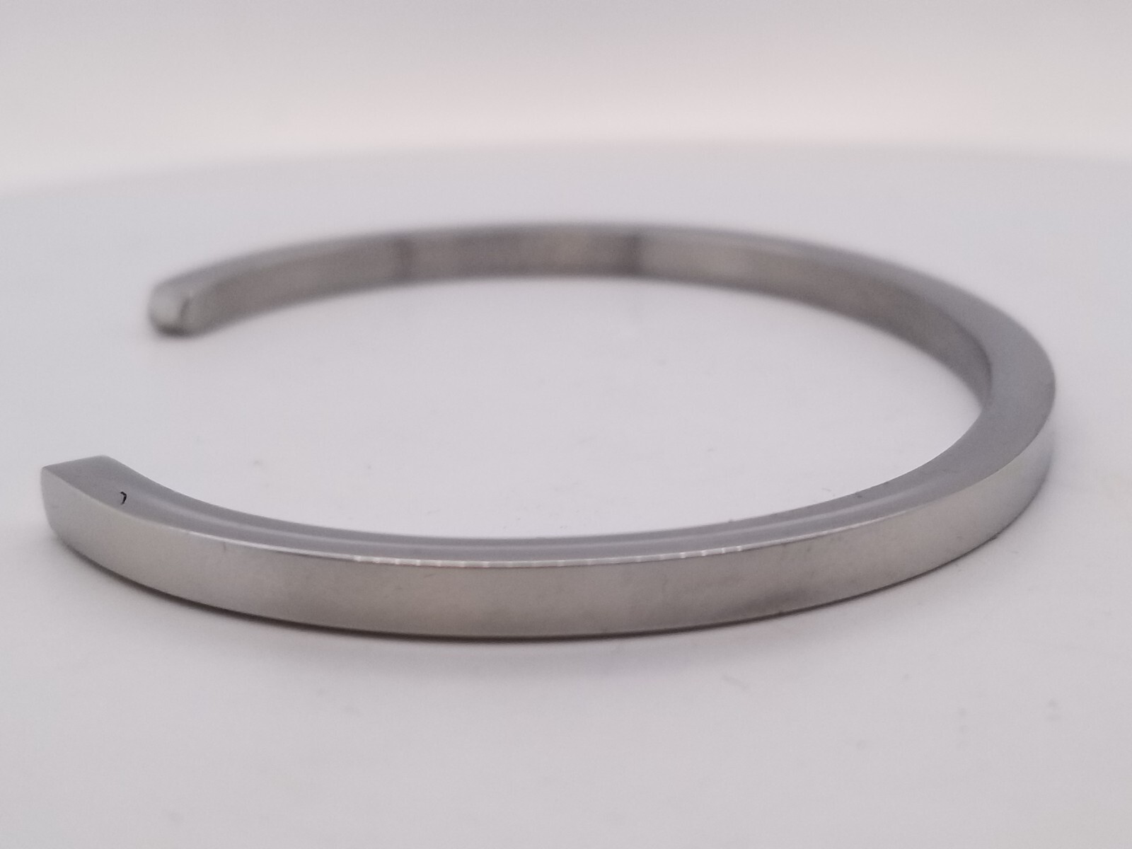 Lucleon Thin Silver Tone Cuff Bracelet - image 2