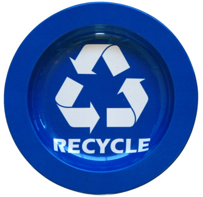 Recycle Tin Metal Catch-All Dish Spare Change Coin Tray Key Fob Bowl 5. ...