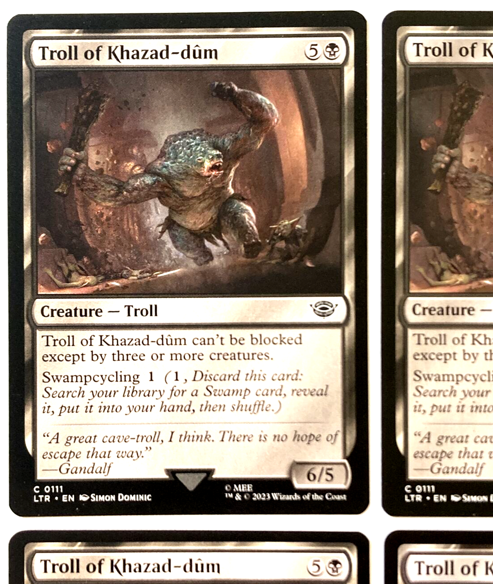 MTG 4X Troll of Khazad-dum The Lord of the Rings 0111 NM | eBay