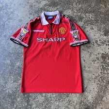 Vintage 1999 Manchester United Umbro #11 Ryan Gibbs Soccer Jersey Mens Size XL 