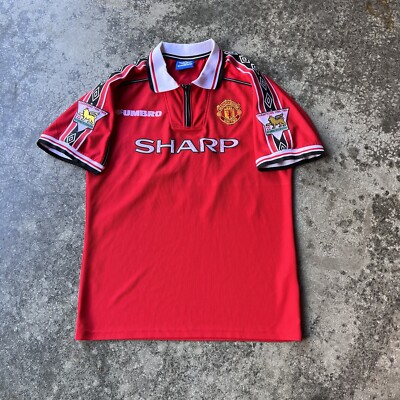 Vintage 1999 Manchester United Umbro #11 Ryan Gibbs Soccer Jersey