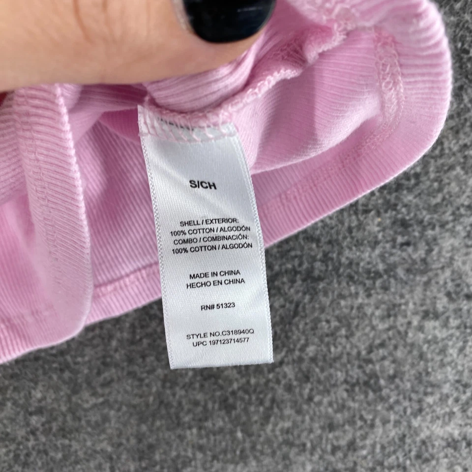 Pulôver Vince Camuto Top Feminino S Pequeno Rosa Manga Curta Gola Redonda Algodão - Imagem 4 de 4