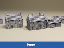 6mm Waterloo Village Houses 1:285 scale Napoleonic tabletop wargaming terrain