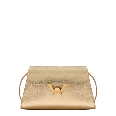 NEW Coccinelle - Dew Small Golden Shoulder Bag - QTF120301 - GOLDEN AUTHENTIC NW