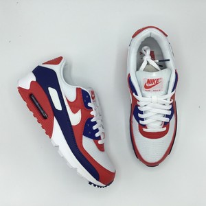red and blue air max 90