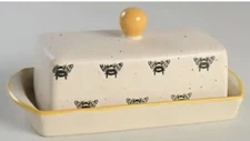 SPECTRUM DESIGNZ CERAMIC BARNEY BEE COVERED BUTTER DISH NEW