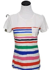 Talbots Top Tee Pullover T-shirt Multi-color striped Size P Petites New 