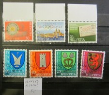 Schweiz - Mi. 1210 - 1213, 1267 - 1269, o