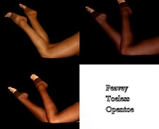 Peavey Toeless Open Toe Pantyhose Work Play Hooters Uniform Sexy Hosery Lingerie