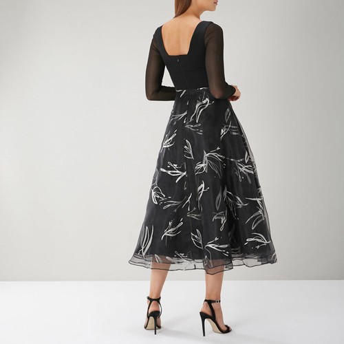 amore foil printed dress