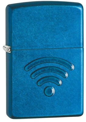 Original ZIPPO Feuerzeug  WiFi Stamp 60004288 Cerulean blue Neu & OVP