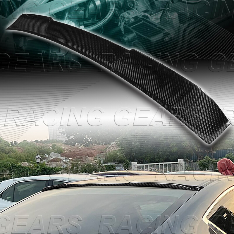 Geartronics JDM Rear Window Roof Visor Spoiler Wing For 2013-2017 Honda Accord 9th Gen – Glossy Black, Adhesive Mount