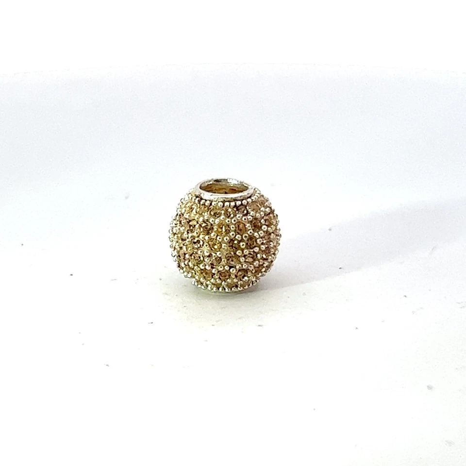 Dije de cuentas Persona de plata esterlina "bola de cristal de oro" H11724PZ-05 Foto 4 de 4